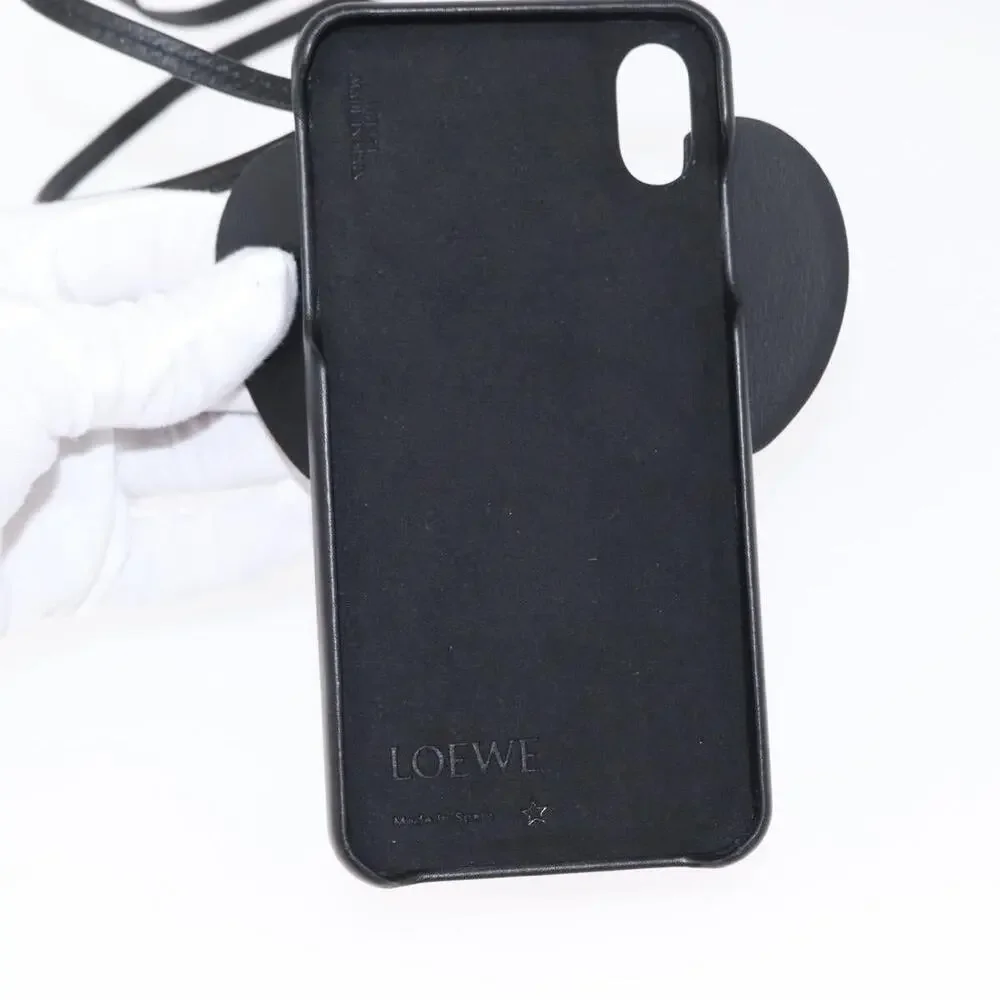 Loewe Leather Iphone Case Black